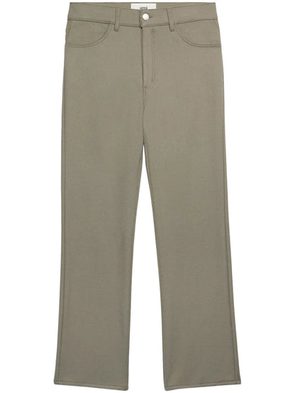 Wool Straight-Leg Trousers