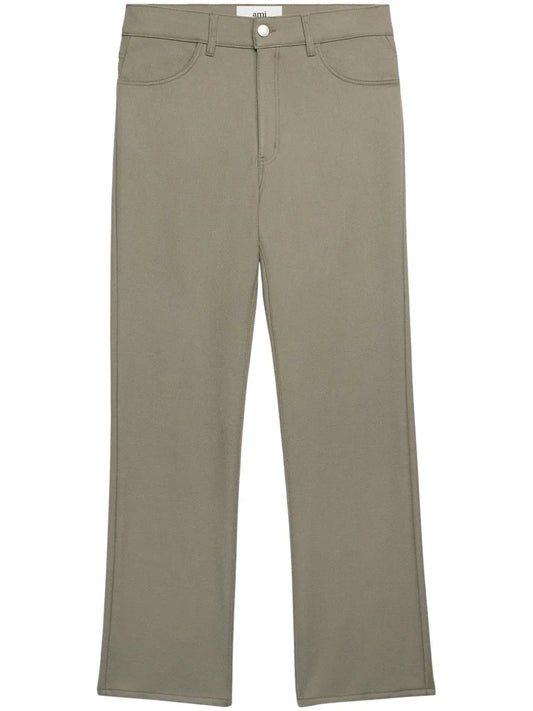 Wool Straight-Leg Trousers