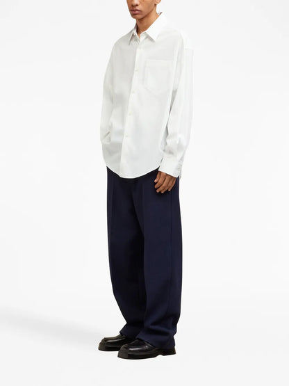 Pocket Long-Sleeve Cotton Shirt