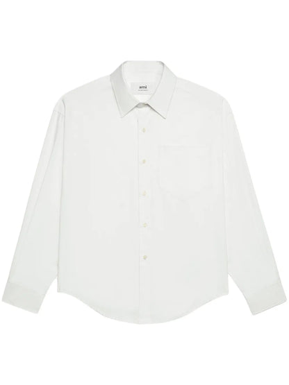 Pocket Long-Sleeve Cotton Shirt