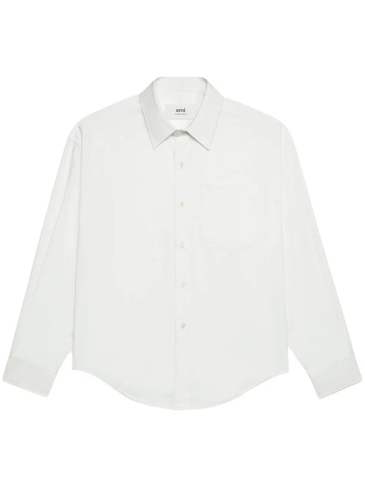 Pocket Long-Sleeve Cotton Shirt