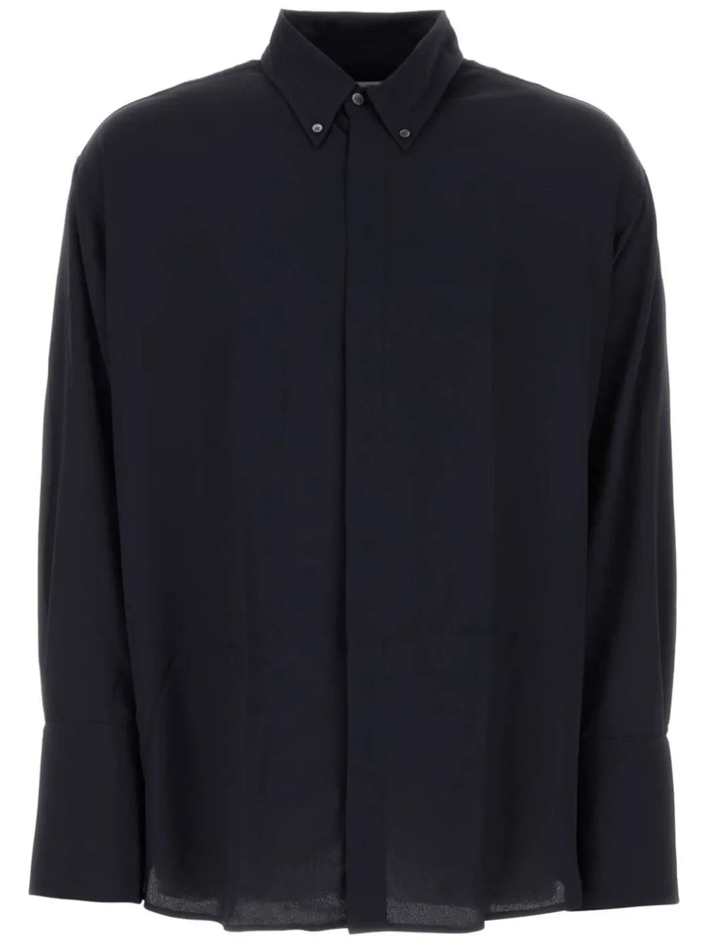Drop-Shoulder Crepe Shirt