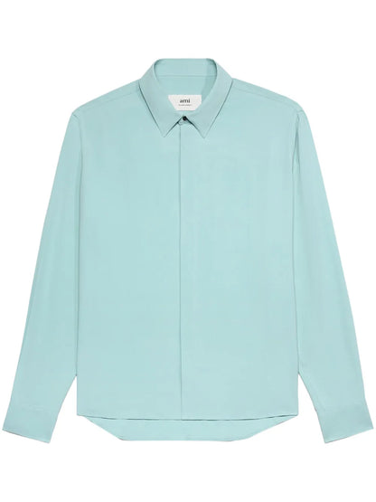 Button-Up Crepe Shirt