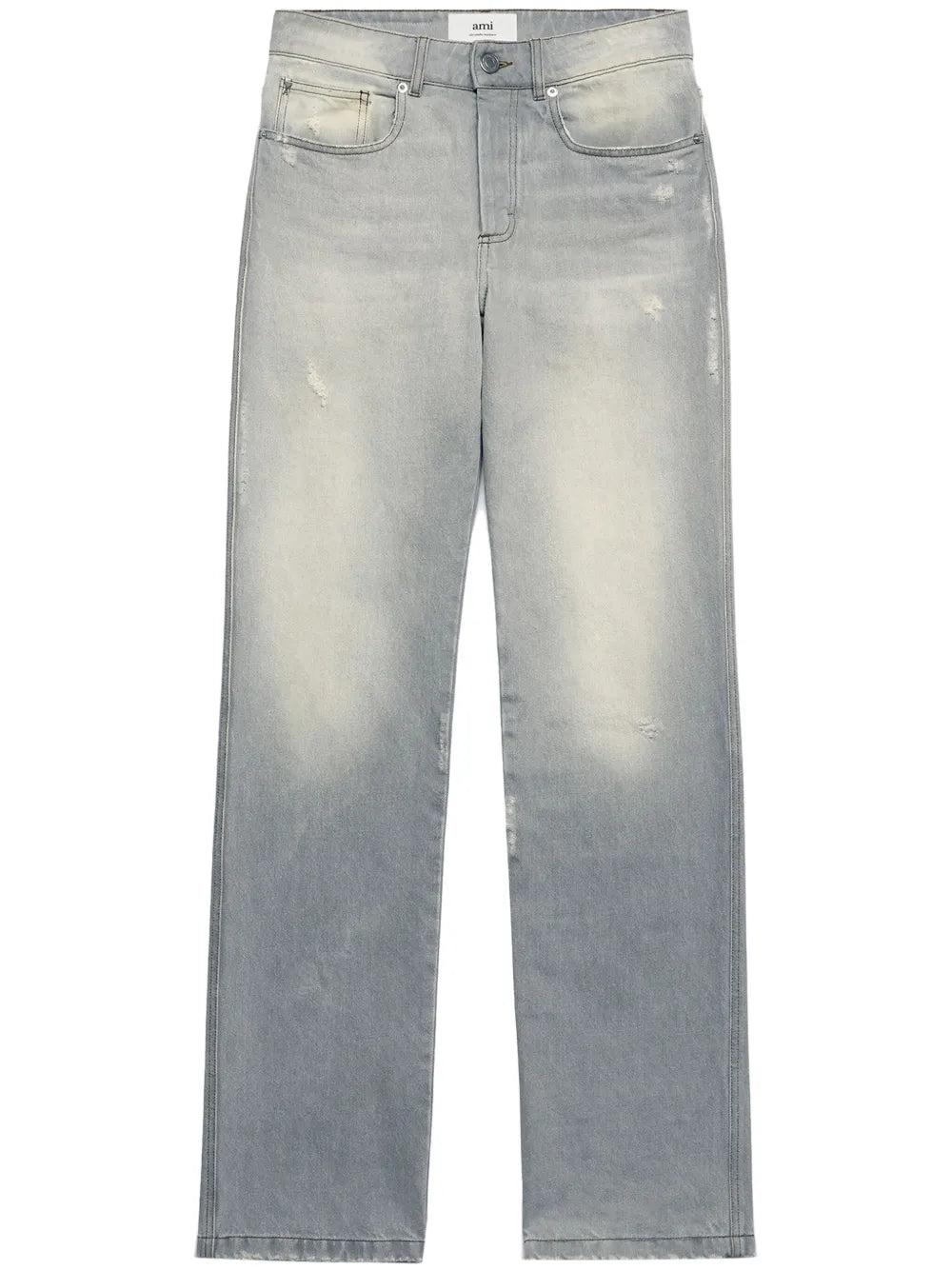 Mid-Rise Straight-Leg Jeans