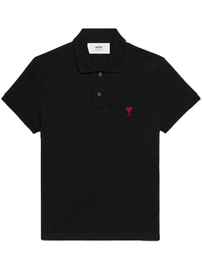 Embroidered-Heart Polo Shirt