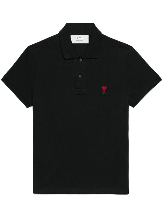 Embroidered-Heart Polo Shirt