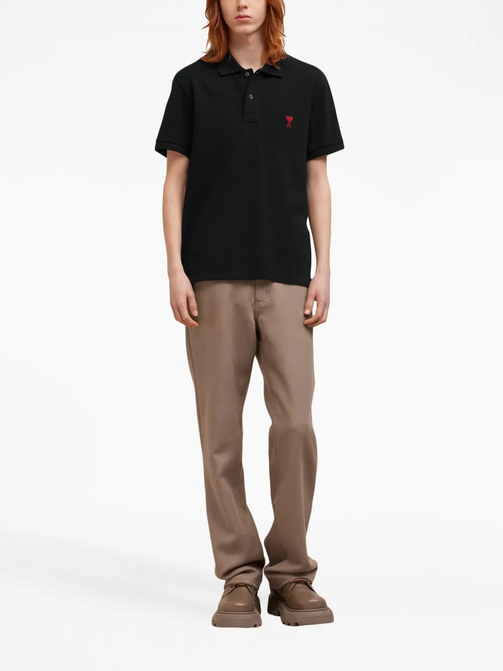 Embroidered-Heart Polo Shirt