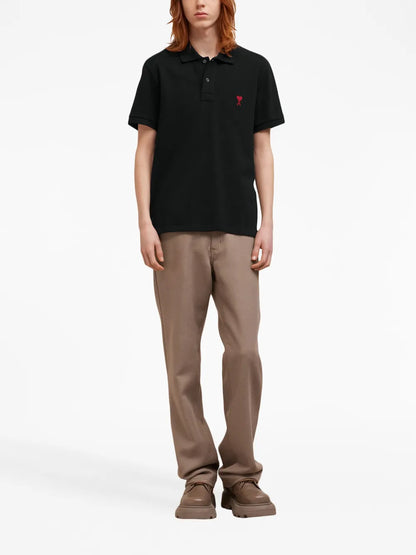 Embroidered-Heart Polo Shirt