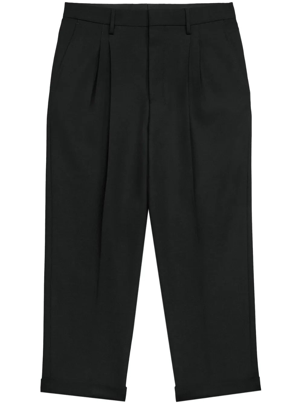 Box-Pleated Cropped Trousers