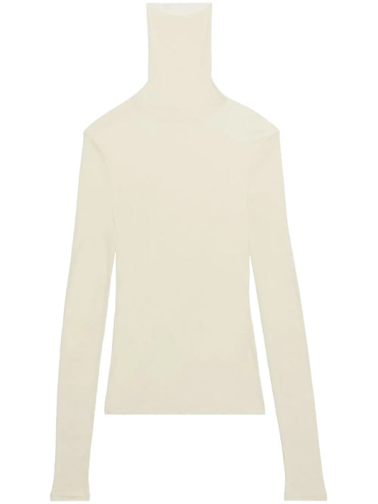 Ribbed Roll-Neck Top
