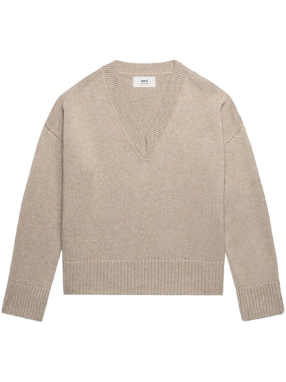 V-Neck Elbow Patches Jumper