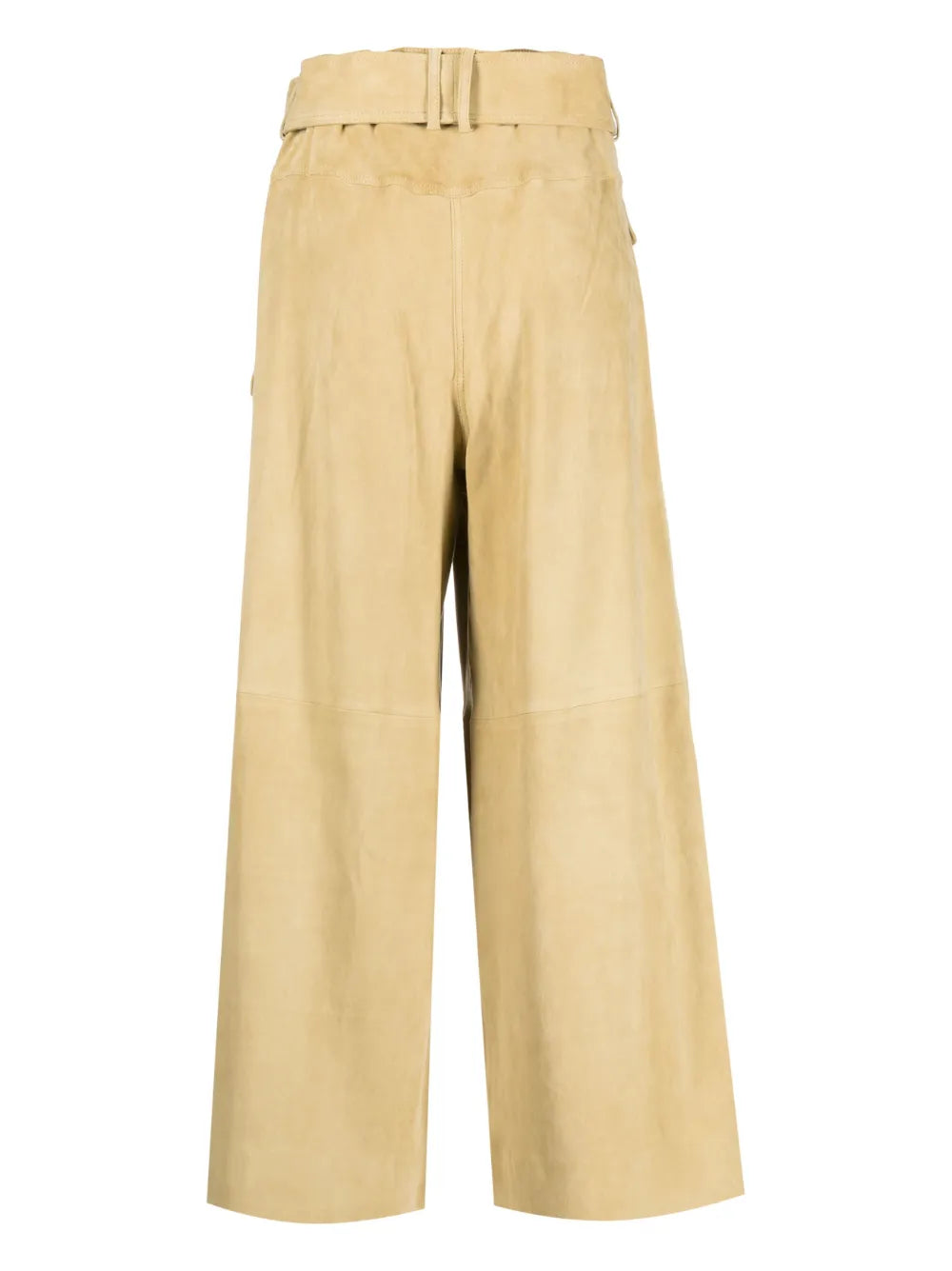 Wide-Leg Suede Trousers