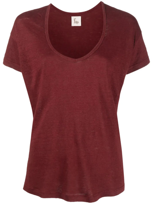 U-Neck Linen T-Shirt