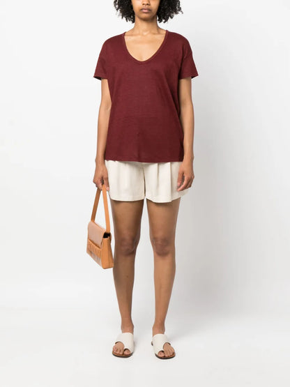 U-Neck Linen T-Shirt