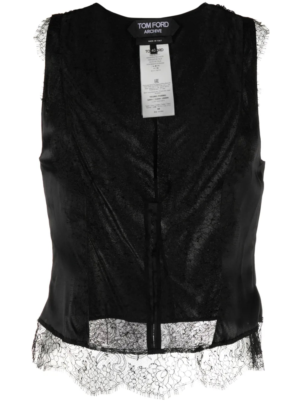 Silk-Satin Lace Camisole Top