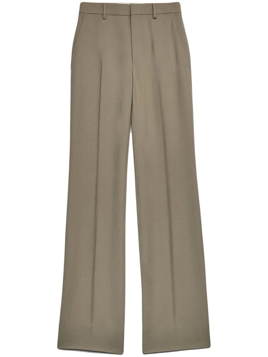 Wide-Leg Virgin-Wool Trousers
