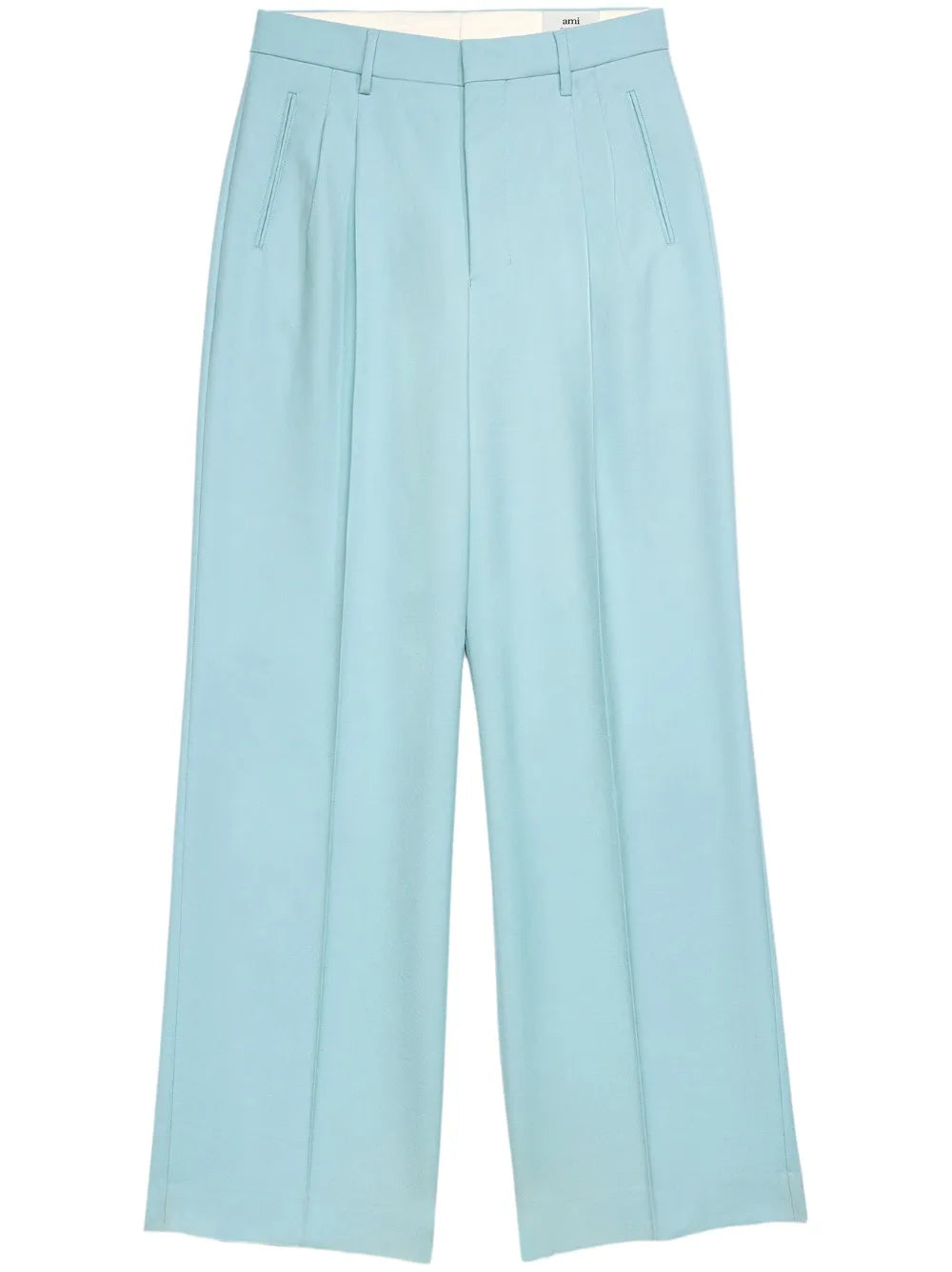 Pleated Long-Length Wool Trousers