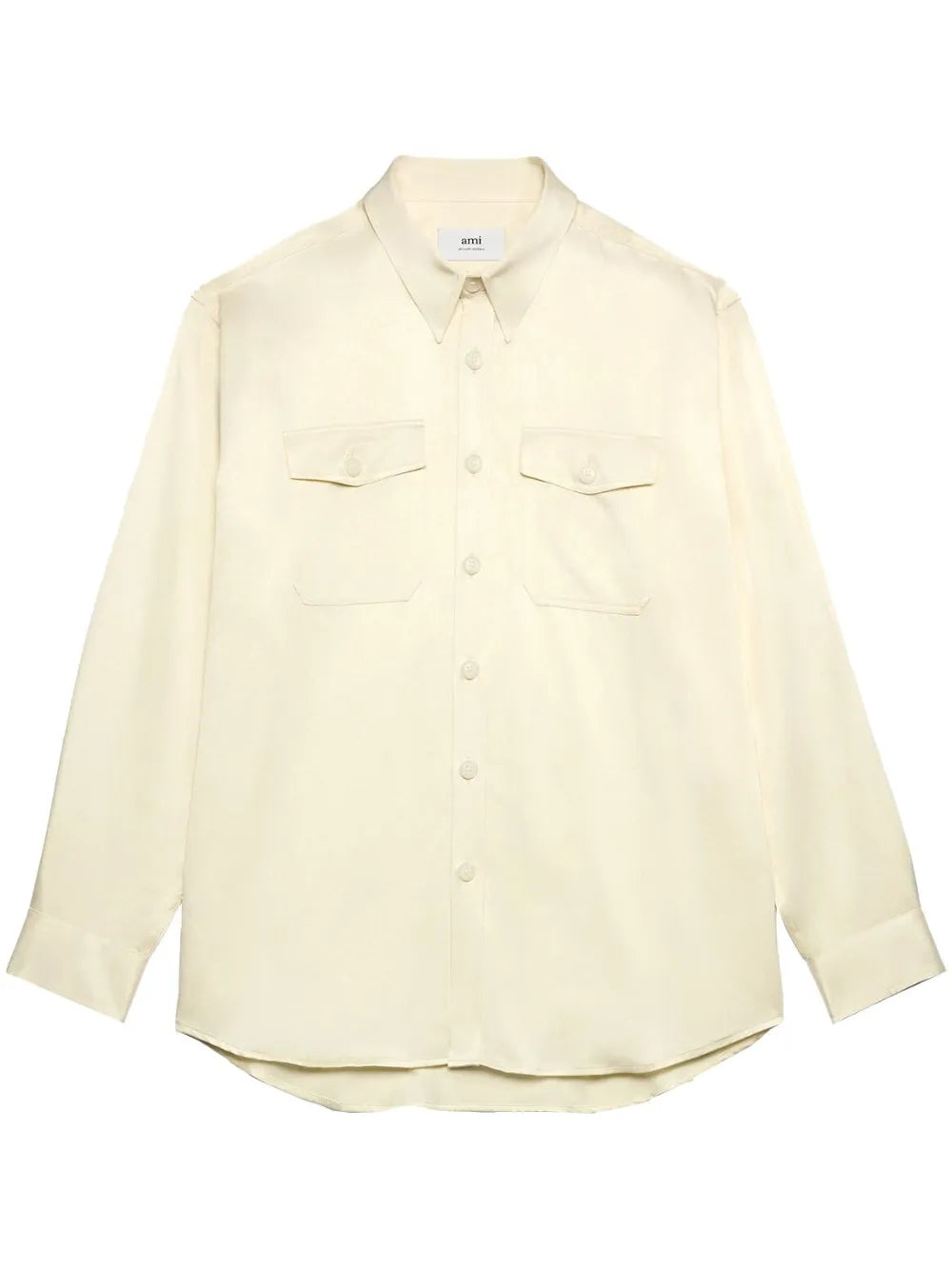 Pointed-Collar Long-Sleeve Shirt