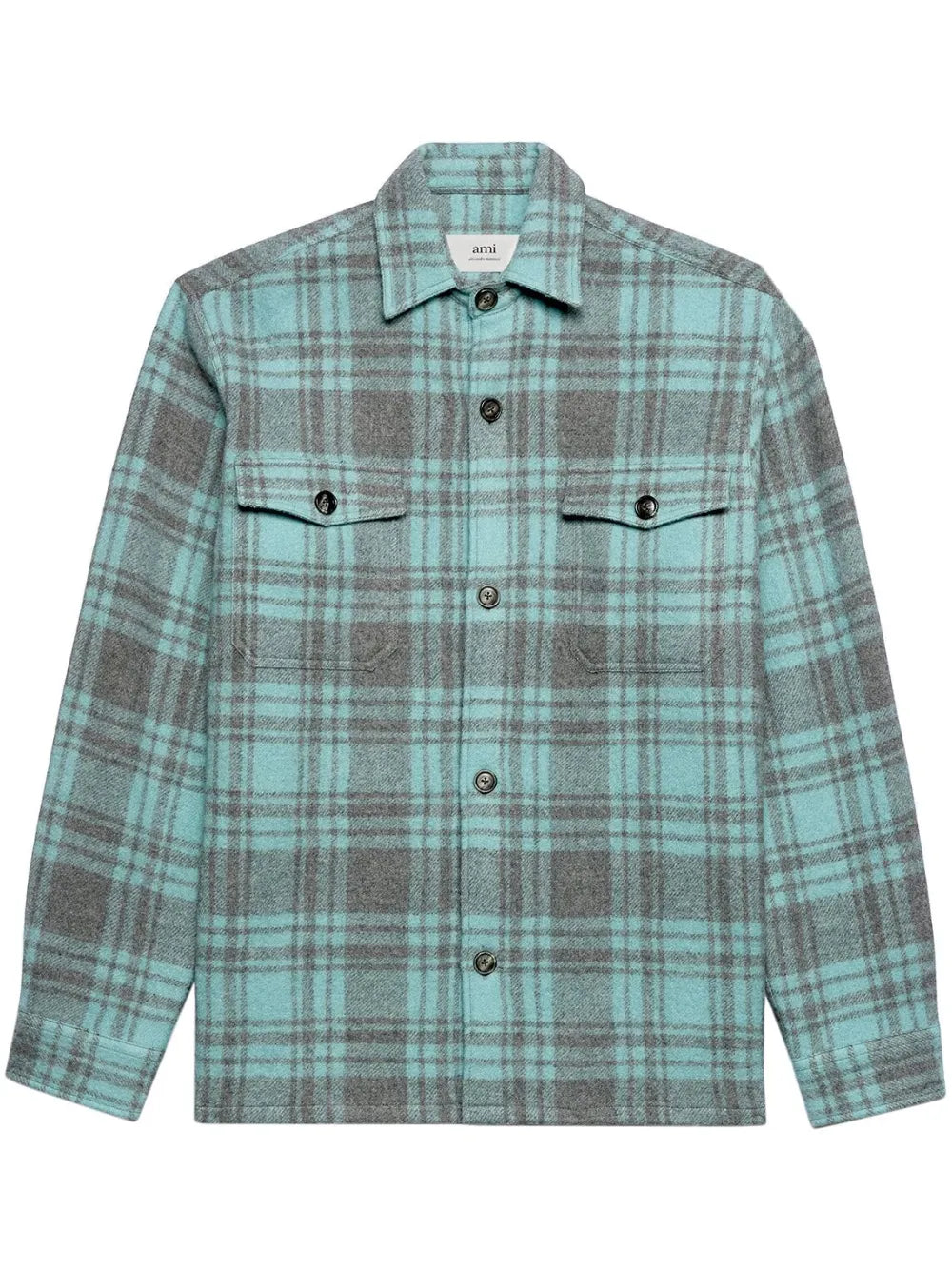 Plaid Wool Shirt Jacket