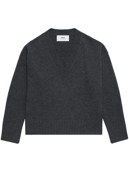 V-Neck Elbow Patches Jumper