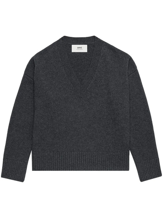 V-Neck Elbow Patches Jumper