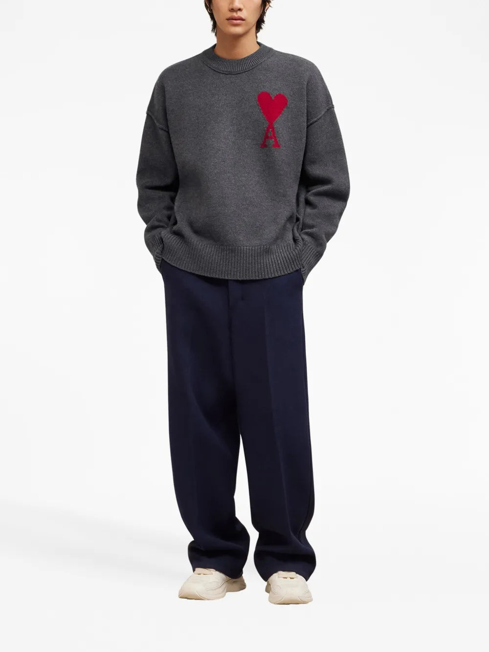 Intarsia-Logo Wool Jumper