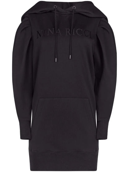 Logo-Embroidered Hooded Dress