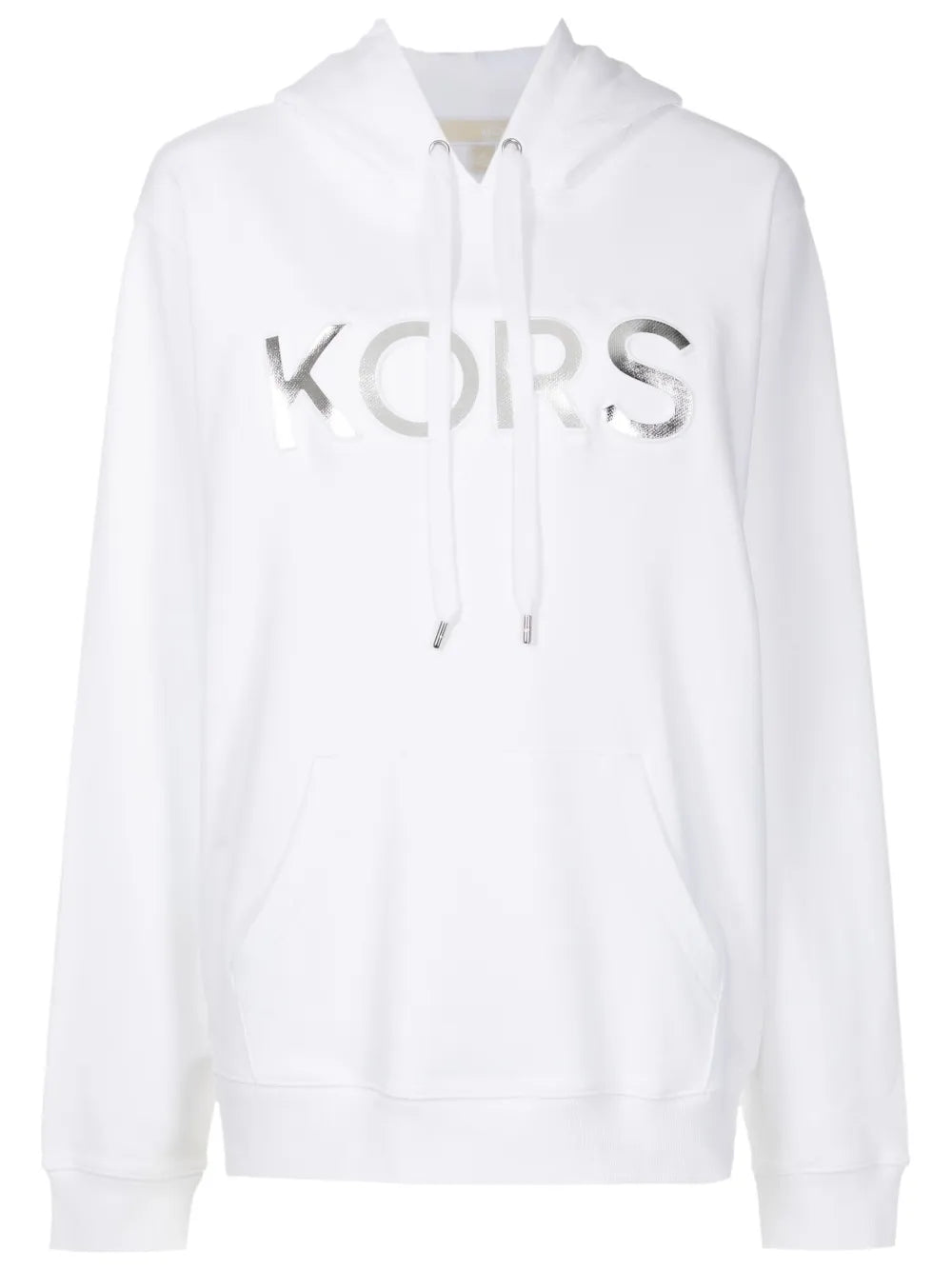 Oversized Metallic-Logo Hoodie