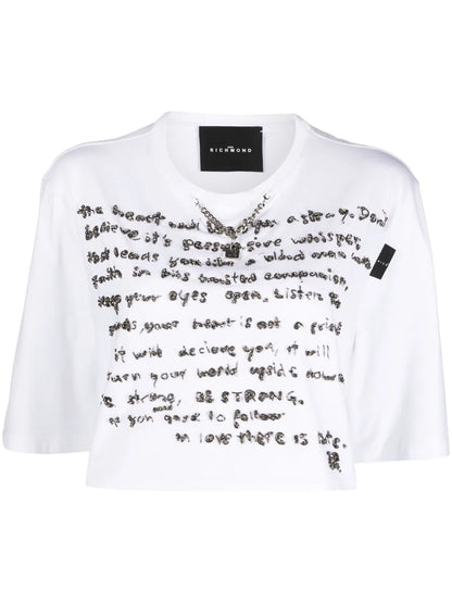 Embellished Cotton T-Shirt