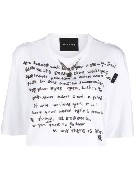Embellished Cotton T-Shirt
