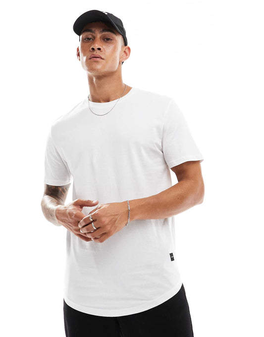 Longline Curve Hem T-Shirt