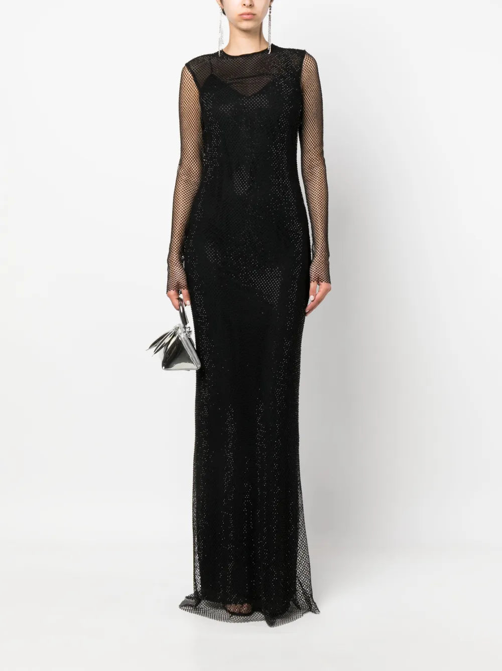 Chini Mesh-Panelled Maxi Dress