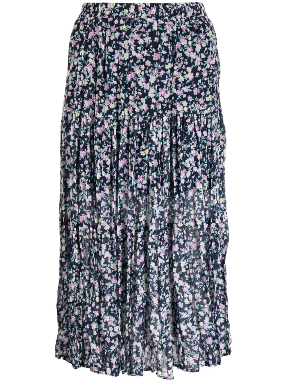 Floral-Print Pleated Skirt