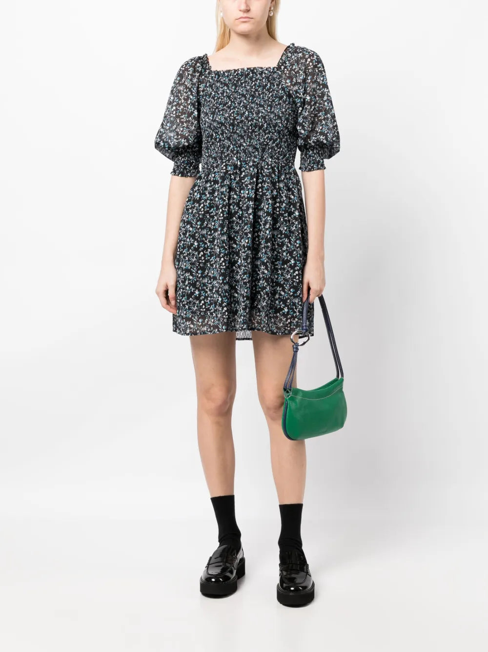 Floral-Print Short Dress