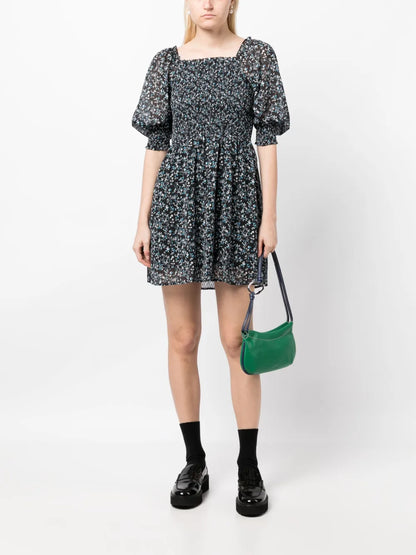Floral-Print Short Dress
