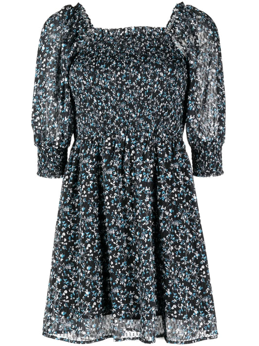 Floral-Print Short Dress