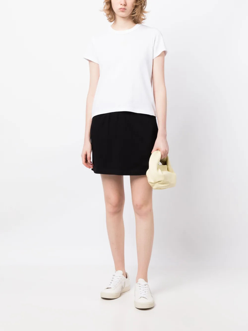Drawstring Cotton A-Line Skirt