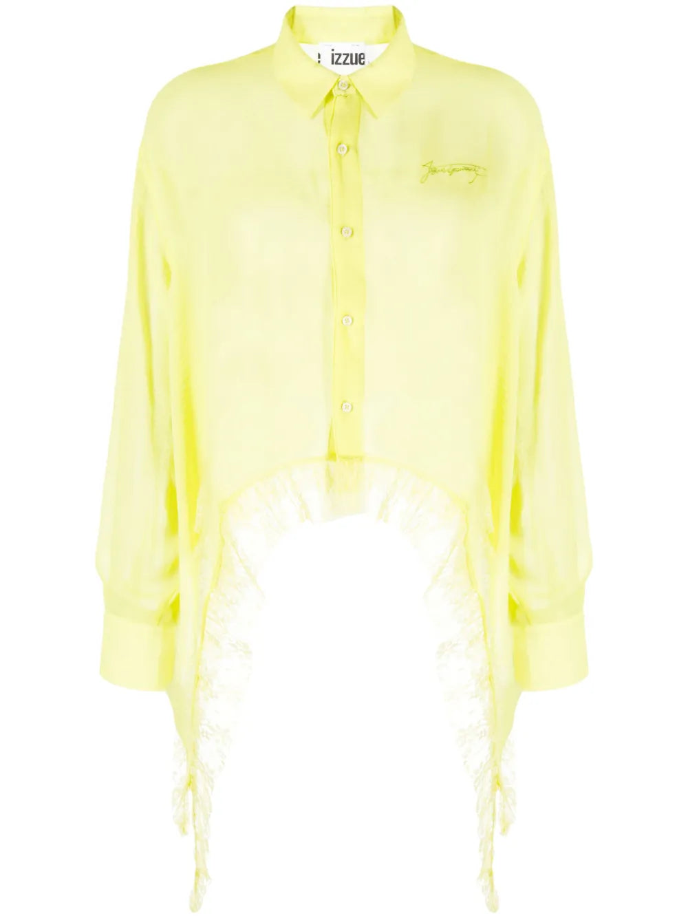 Logo-Print Transparent Blouse