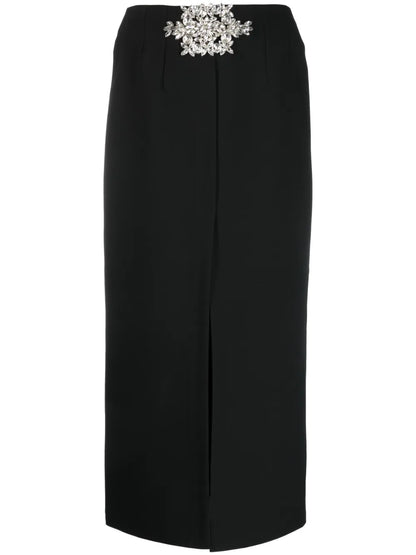 Hera Crystal-Embellished Midi Skirt