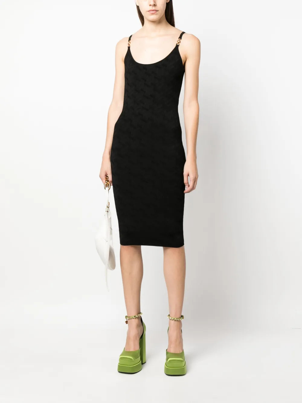La Greca Knitted Midi Dress