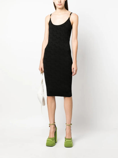 La Greca Knitted Midi Dress
