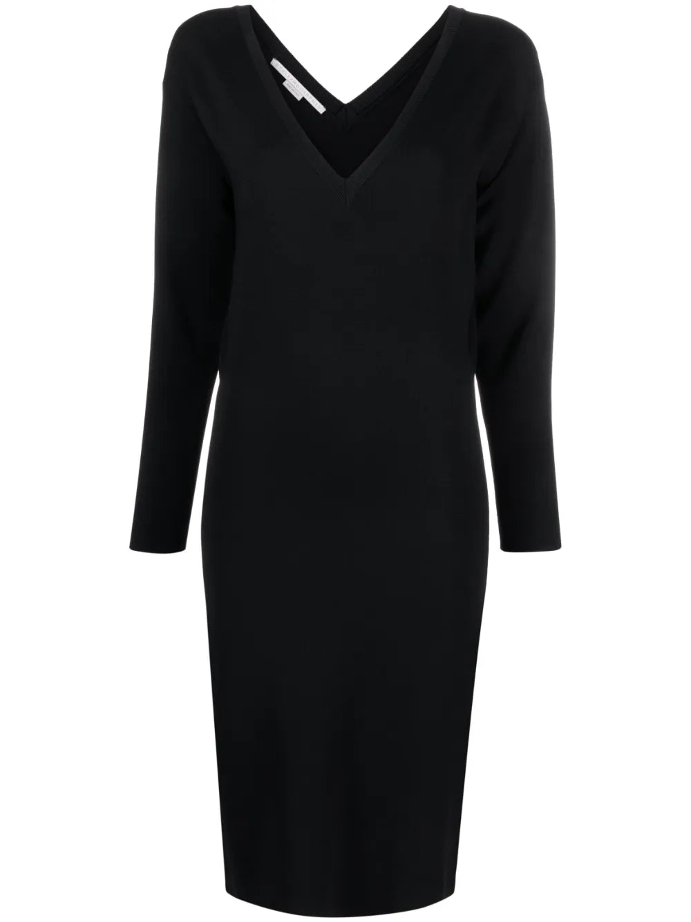 V-Neck Knitted Midi Dress