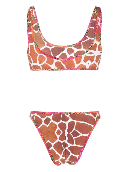 Giraffe-Print Bikini Set