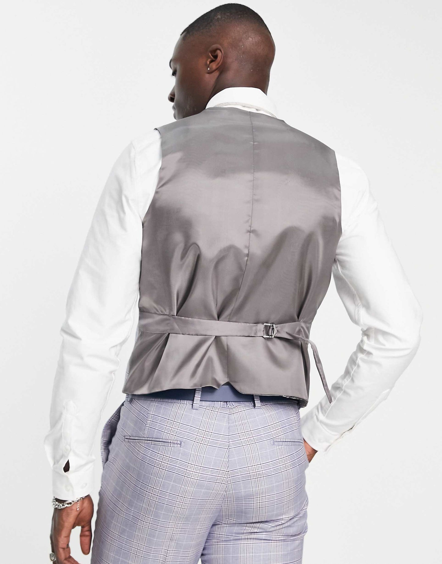 Earlswood Slim Fit Single Breast Check Waistcoat