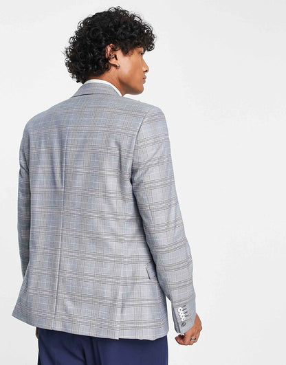 Earlswood Slim Fit Single Breast Check Blazer