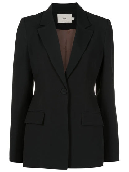 Single-Breasted Notched-Lapel Blazer