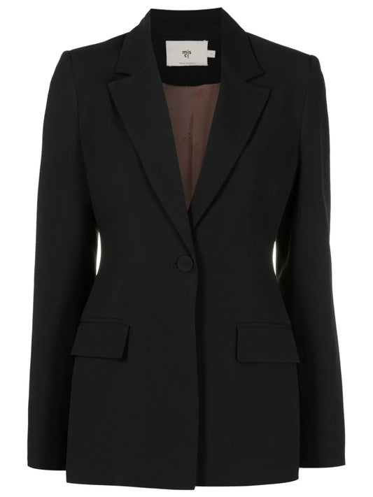 Single-Breasted Notched-Lapel Blazer