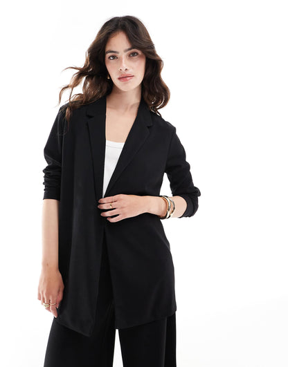 Lightweight Blazer Co-Ord N Black