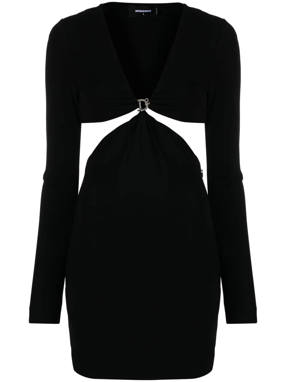Logo-Embellished Cut-Out Minidress
