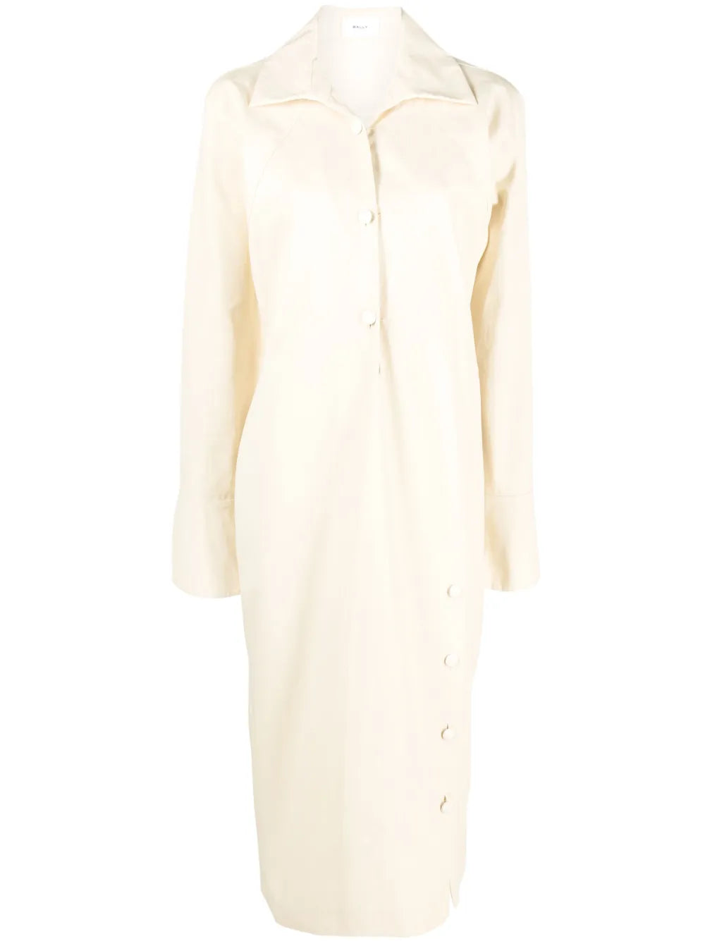 Button-Up Long-Sleeves Dress